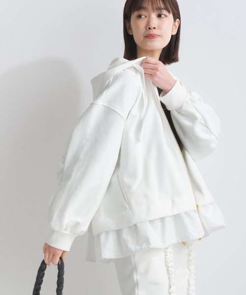 PICCIN PERLA パーカー 「セットアップ可能」裾切り替えフリル