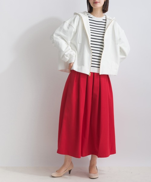 PICCIN PERLA パーカー 「セットアップ可能」裾切り替えフリル