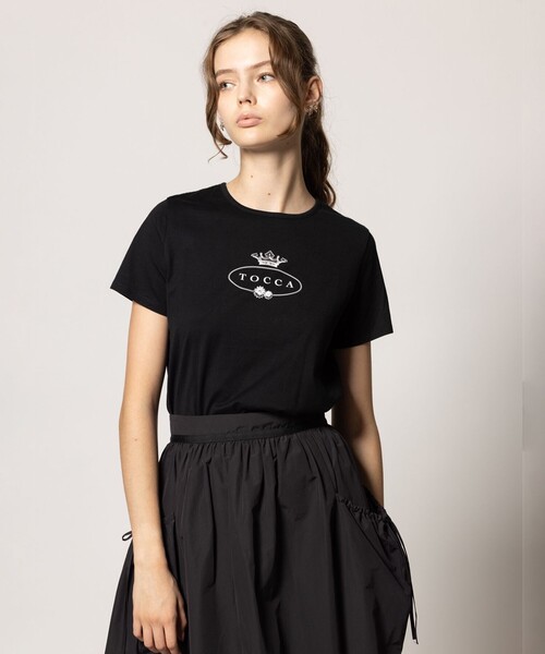 JUCCA 売れ筋商品|||ユッカ Tシャツ トップス レディース T-shirts Black JUCCA ユッカ Tシャツ トップス レディース T-shirts Black