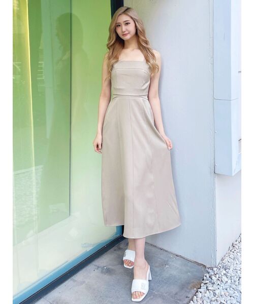 GYDA ワンピース BACKリボンmany wayキャミロングワンピース