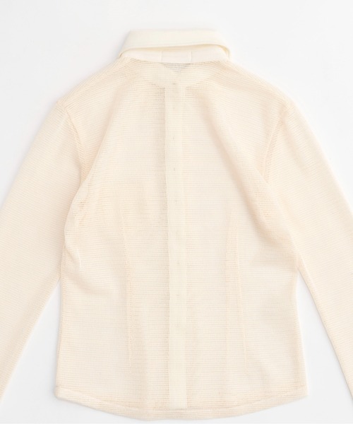 メゾンスペシャル 長袖 ブラウス シャツ レディース MAISON SPECIAL ブラウス シャツ Flower Shirring Tops/フラワー