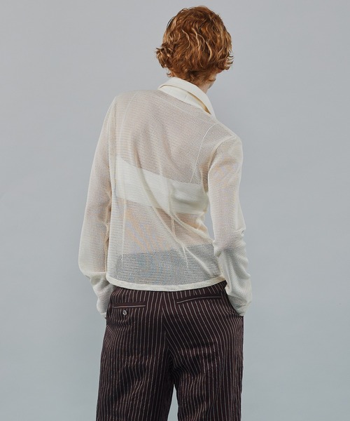 MAISON SPECIAL（メゾンスペシャル） ブラウス シャツ 夏 Slub Mesh