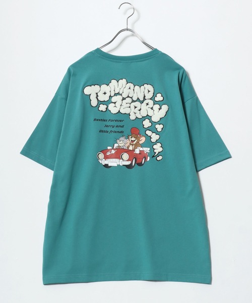 tシャツ Tシャツ レディース 2024SS Tom＆Jerry/トム＆ジェリー キャラクター サガラ刺繍 発泡 フロント バックプリント オーバーサ｜zozo｜19