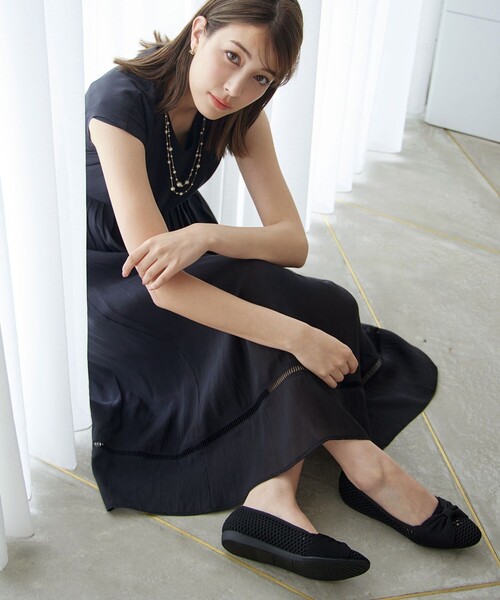 yuka様　Offen オッフェン フラット パンプス リボン ニット 38 Tiaclasse パンプス リボンニットフラットパンプス : ZOZOTOWN Yahoo