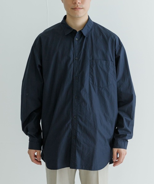 ATON シャツ ATON SUVIN BROAD WASHED SHIRTS メンズ : ZOZOTOWN