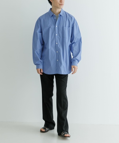 エイトン　コートとカオスのシャツ ATON シャツ ATON SUVIN BROAD WASHED SHIRTS メンズ : ZOZOTOWN