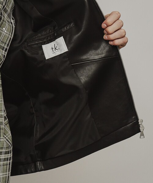 極美品 XL タケオキクチ ラムレザー ダブルライダースジャケット 羊革 黒 ラムレザーダブルライダースジャケット（ライダースジャケット） | tk