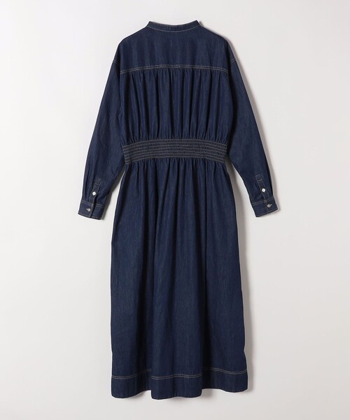 SHIPS any ワンピース any: シャーリング デニム ポケット 「SHIPS
