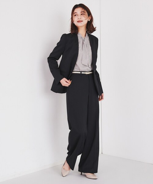 untitled パンツスーツ　大きいサイズ　44 日本製 UNTITLED パンツ 「洗える通勤スーツ」レジェールギャバ