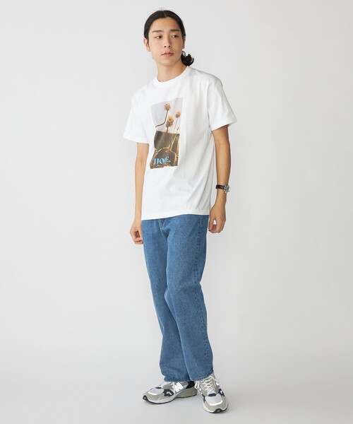 SHIPS tシャツ BENCH MARKING SHIRT: フラワー フォト プリント