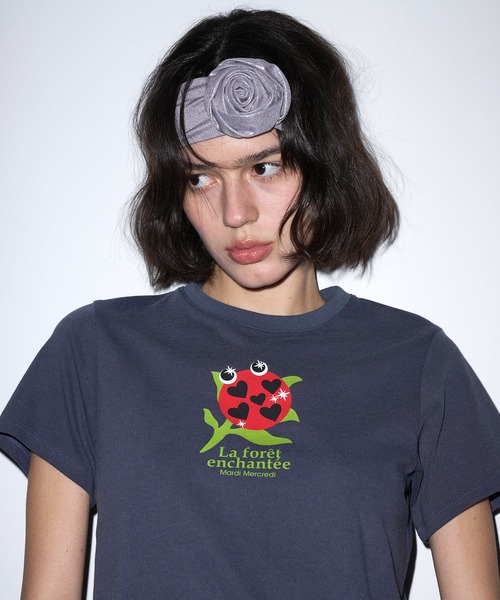 ★MARDI MERCREDI★SLIM TSHIRT ENCHANTEE★ SLIM TSHIRT ENCHANTEE : ORANGE_CHARCOAL - MARDI MERCREDI