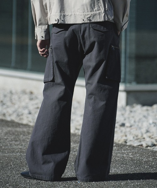 WYM LIDNM カーゴパンツ VINTAGE FADED DUCK CURVED CARGO メンズ