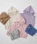 パーカー 「毛玉バイバイ裏毛」リボン付きフリル...の詳細画像1