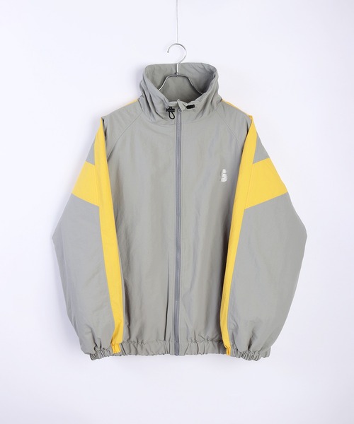 Nike ナイロンジャケット グレー/イエロー WESTSEA（ウエストシー） ナイロンジャケット ラグラン切替 薄中綿