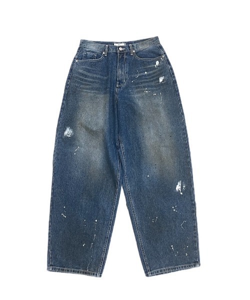 Chikashitsu+ ジーンズ 「Chikashitsu +」painted buggy denim
