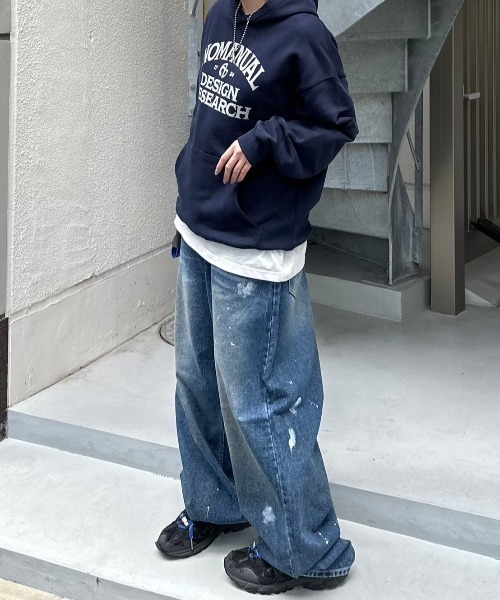 【極美品】ifyouhave BusyPants S Chikashitsu+ ジーンズ 「Chikashitsu +」painted buggy denim