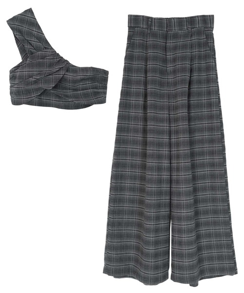 miette（ミエット） セットアップ チェック柄ビスチェセットアップ