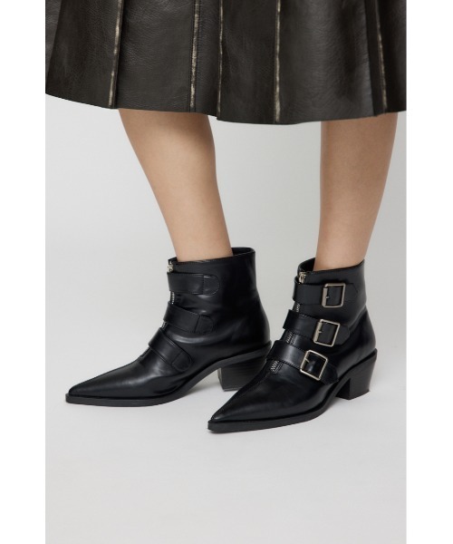LAGUA GEM カバーブーツ　Mサイズ　ブラック LAGUA GEM ブーツ BELTED ZIP レディース : ZOZOTOWN Yahoo!店