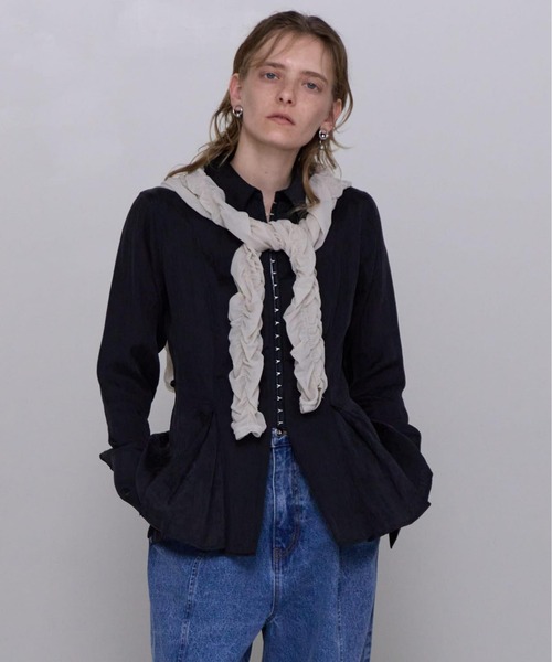 ブラウス シャツ Fibril Twill Shirt/フィブリルツイルシャツ「MAISON SPECIAL/メゾンスペシャル」 レディース
