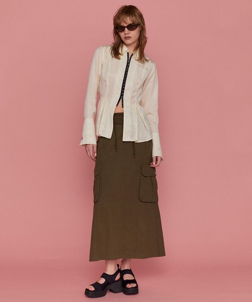 ブラウス シャツ Fibril Twill Shirt/フィブリルツイルシャツ「MAISON SPECIAL/メゾンスペシャル」 レディース MAISON SPECIAL ブラウス シャツ Fibril Twill Shirt/フィブリル