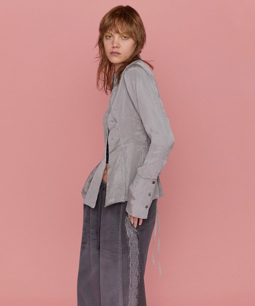ブラウス シャツ Fibril Twill Shirt/フィブリルツイルシャツ「MAISON SPECIAL/メゾンスペシャル」 レディース MAISON SPECIAL ブラウス シャツ Fibril Twill Shirt/フィブリル