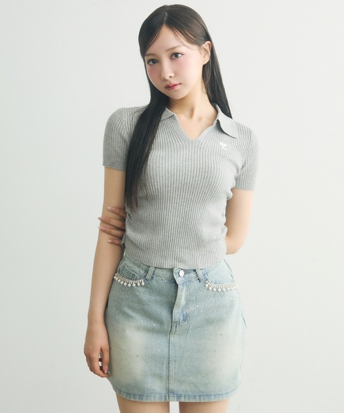 【美品】viviennewestwood★デニムミニスカート★グレー カーゴポケットデニムミニスカート[品番：WG010090745]｜WEGO