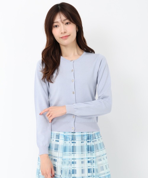 MISCH MASCH ベーシック金釦カーディガン ボーダー MISCH MASCH（ミッシュマッシュ） カーディガン WEB限定 金ボタン