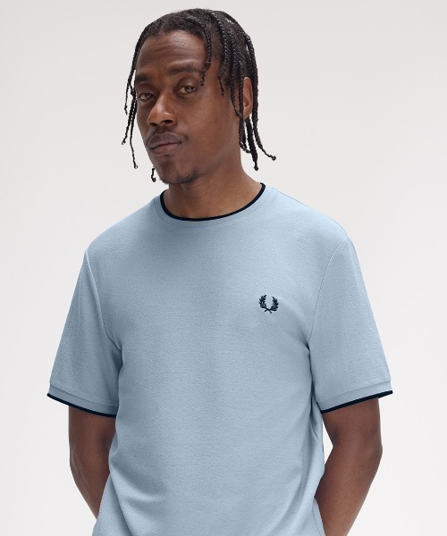 【美品】 FRED PERRY フレッドペリー クレープピケTシャツ セール】Crepe Pique T-Shirt／クレープピケTシャツ（Tシャツ