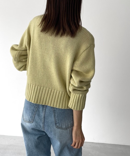 「CANAL JEAN」 「el mar」ニットカーディガン ONE SIZE ライトグリーン レディース CANAL JEAN 「CANAL JEAN」 「El mar」ニットカーディガン ONE