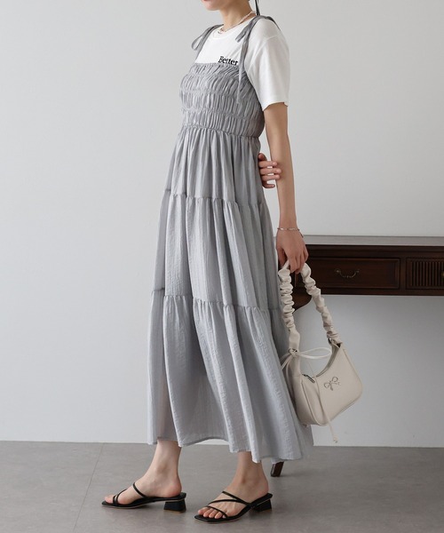 BLUEEAST（ブルーイースト） ワンピース シャーリングキャミワンピース