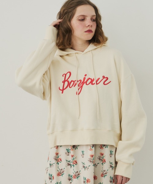 Unitage（ユニテージ） パーカー 裏起毛bonnjourパーカー レディース