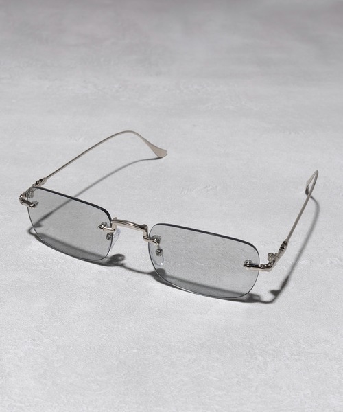 【UNSTEADYMARKET】ボンボンリムレス glasses メガネ NCT着用 UVカット】【ノーズパッド付き】リムレスメガネ（メガネ