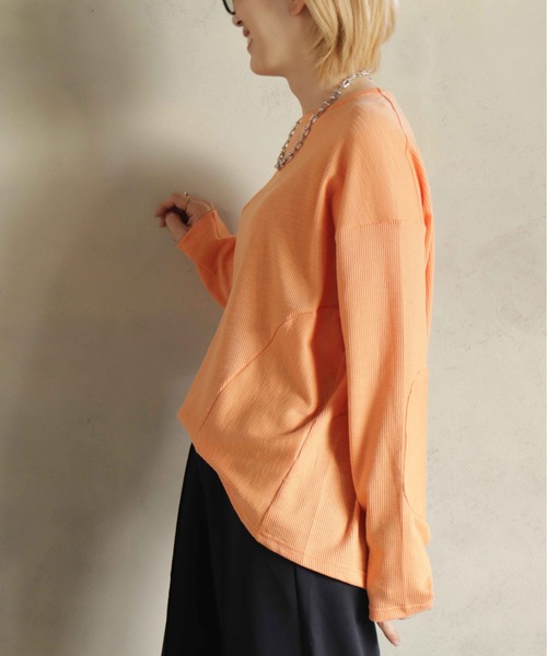 BITTOKO tシャツ 定番ワッフル切替ロンT レディース : ZOZOTOWN