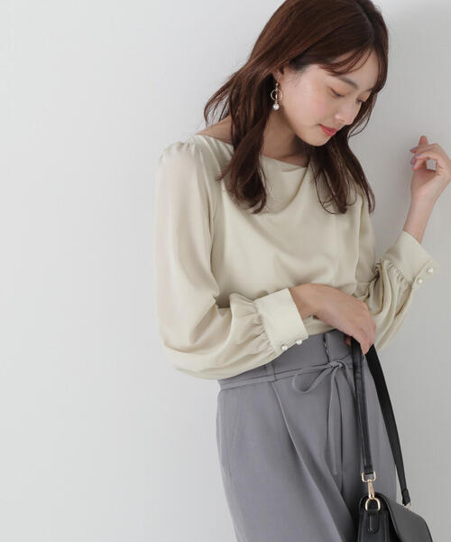 ブラウス シャツ デコルテニュアンスブラウス / 1215110312 レディース PROPORTION BODY DRESSING ブラウス シャツ デコルテニュアンス
