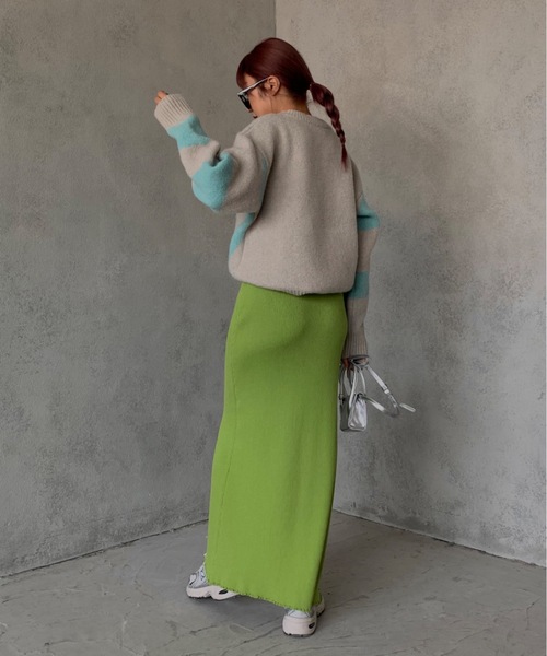 「SHAGGIE」 長袖ニット FREE ブラック レディース_画像5