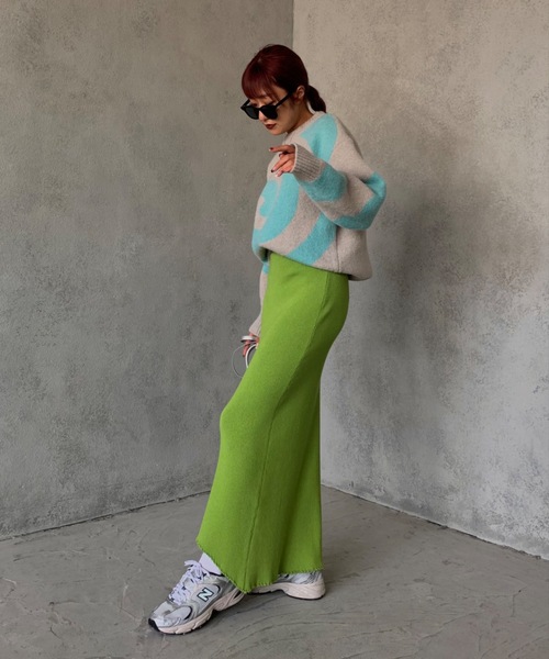 「SHAGGIE」 長袖ニット FREE ブラック レディース_画像7