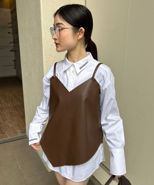 Narcissus ブラウス シャツ 「Narcissus」ロゴシャツ レディース