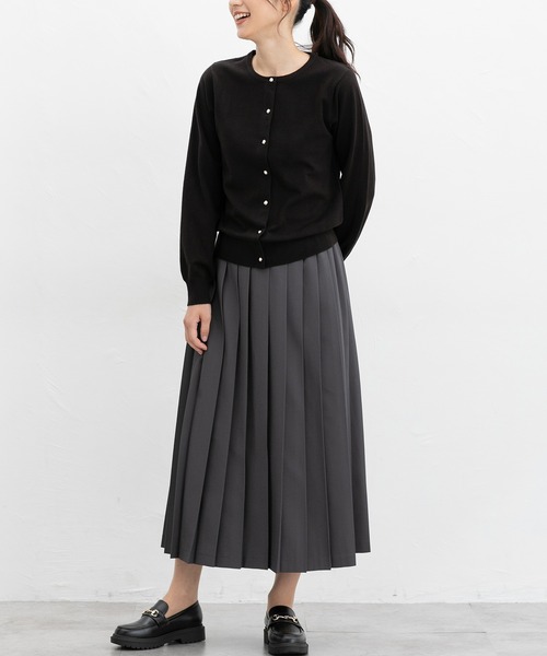 「Honeys」 「GLACIER」ニットカーディガン L ネイビー レディース_画像6