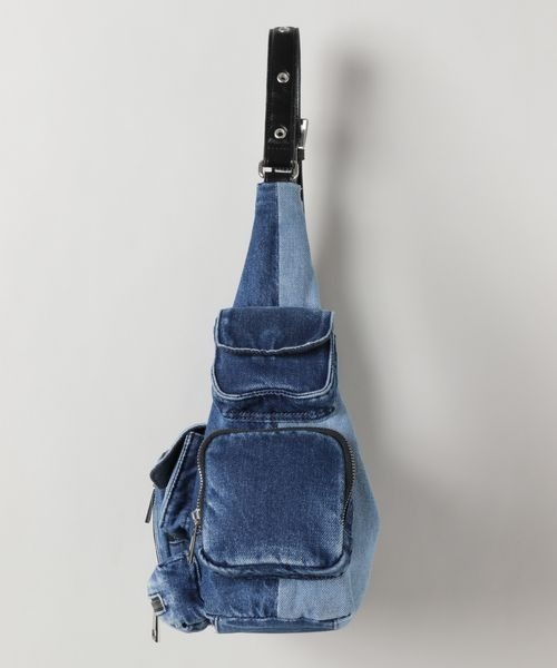 【新品未使用】JEANASIS 4ポケット ワンショルダーバッグ 新品未使用】JEANASIS 4ポケットワンショルダーBAG シルバー