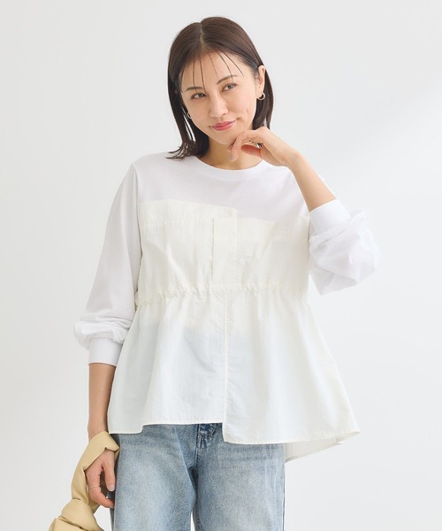 tシャツ ナイロンドッキングドロストプルオーバー レディース | Green Parks | 09