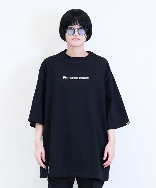 W] by VIRGOwearworks tシャツ Big logo Wide SSPT メンズ