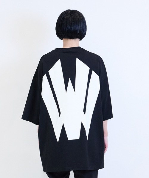 W] by VIRGOwearworks tシャツ Big logo Wide SSPT メンズ