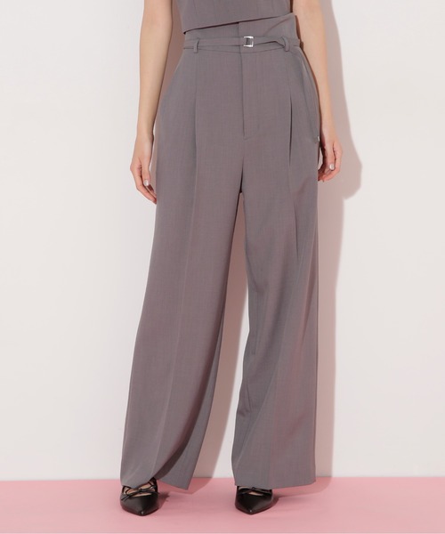 ジルサンダルー　ウール　ベルト付きスラックス　定価8万程度 ジルサンダルー ウール ベルト付きスラックス 定価8万程度 【公式通販】