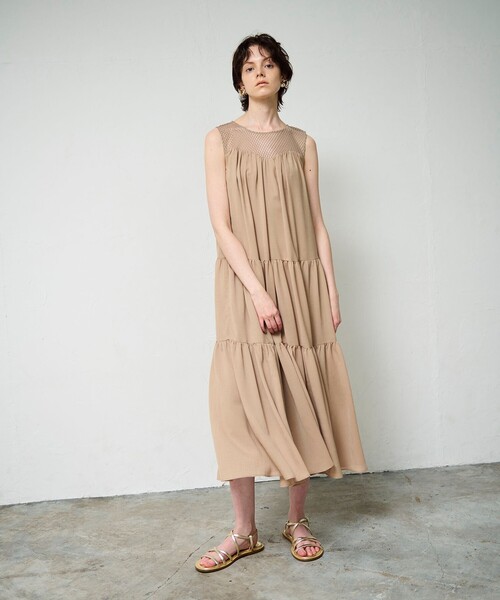 グレースコンチネンタル　ノースリーブ　ワンピース　38 新品タグ付き グレースコンチネンタル ノースリーブ ワンピース 38 新品タグ付き