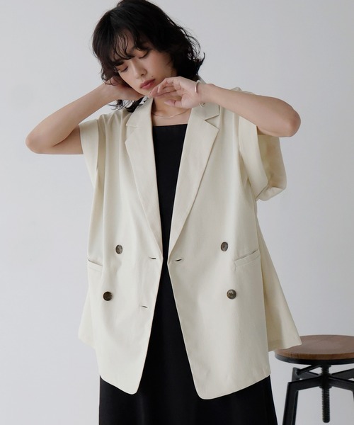 ベスト ジレ double jacket gilet（ダブルジャケットジレ） レディース CLANE ベスト ジレ 「CLANE/クラネ」DOUBLE BREASTED GILET