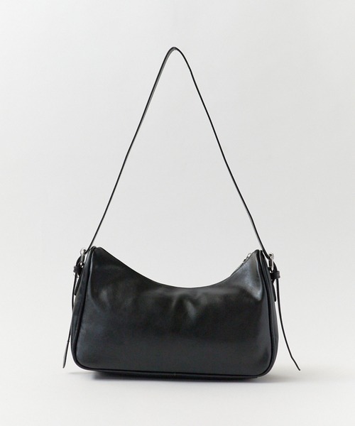 OVHEE Mignon Shoulder Bag Black/フェイクレザー 肩掛け バッグ Chick ショルダーバッグ バッグ アウトポケットフェイクレザー