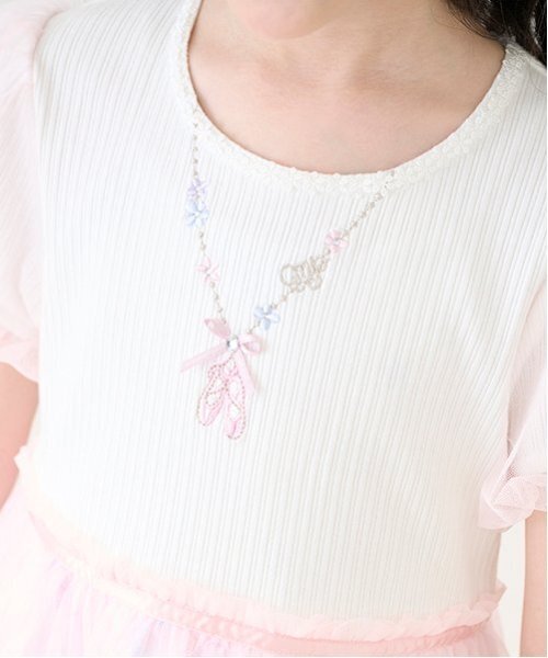 【美品】今季 メゾピアノ　フローラルバレエ柄ドッキングワンピース　90センチ 美品】今季 メゾピアノ フローラルバレエ柄ドッキングワンピース