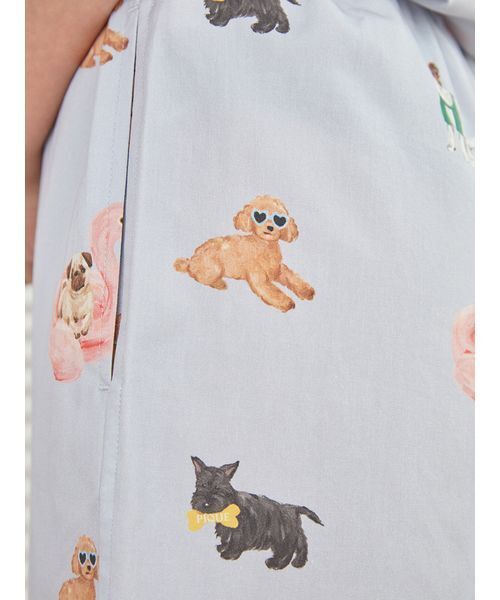新品　gelato pique DOG柄　ルームウェア　上下セット　パジャマ ジェラートピケ 上下セット パジャマ ルームウェア DOG柄 チワワ