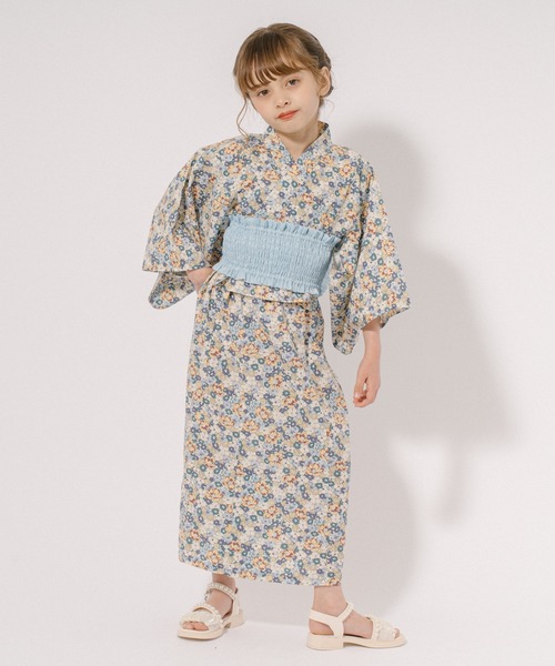 着物・浴衣 cherry41 着付け簡単3点セット】2WAY水彩フラワープリント浴衣（浴衣