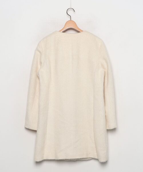 「7-ID concept.」 ノーカラーコート 38 ホワイト レディース_画像2